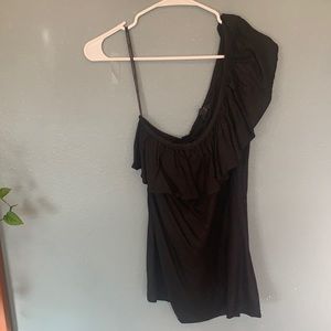 Guess One Sleeve Ruffle Top